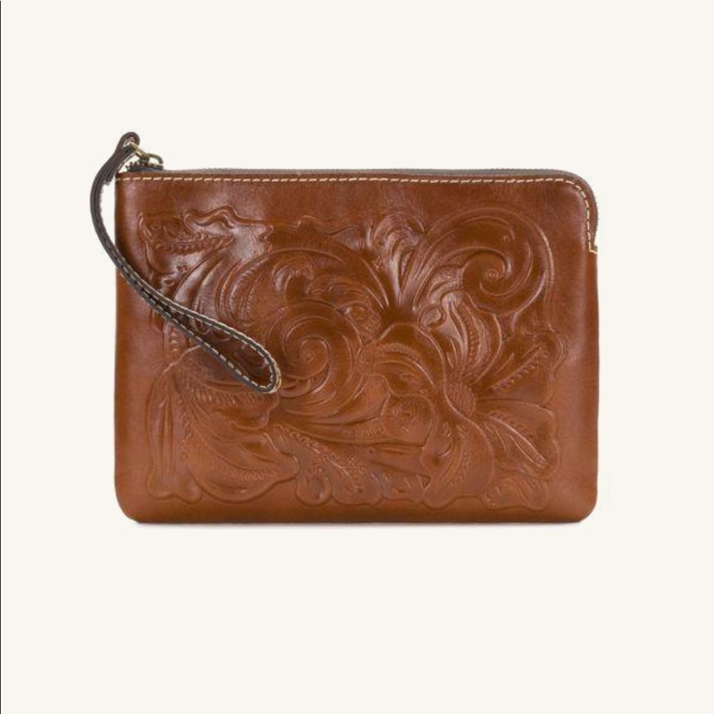 Patricia Nash cassini tooled leather wristlet western